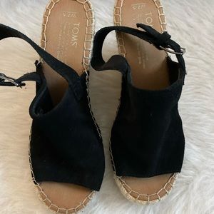 Toms slingback wedges 7 1/2